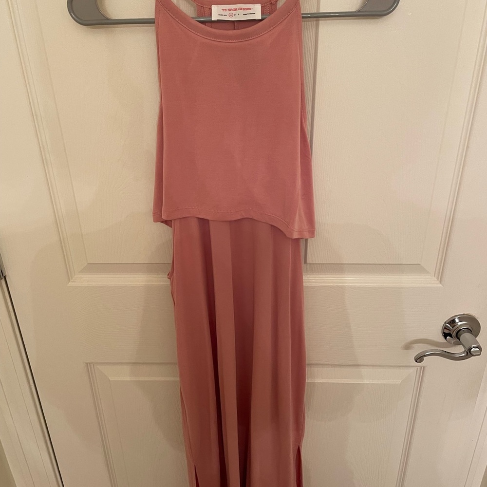 Pink midi-length dress